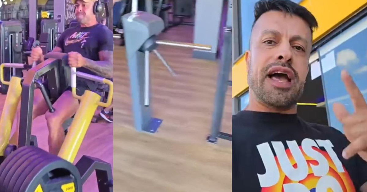 Policial é retirado de academia em SC após treinar com muito peso.